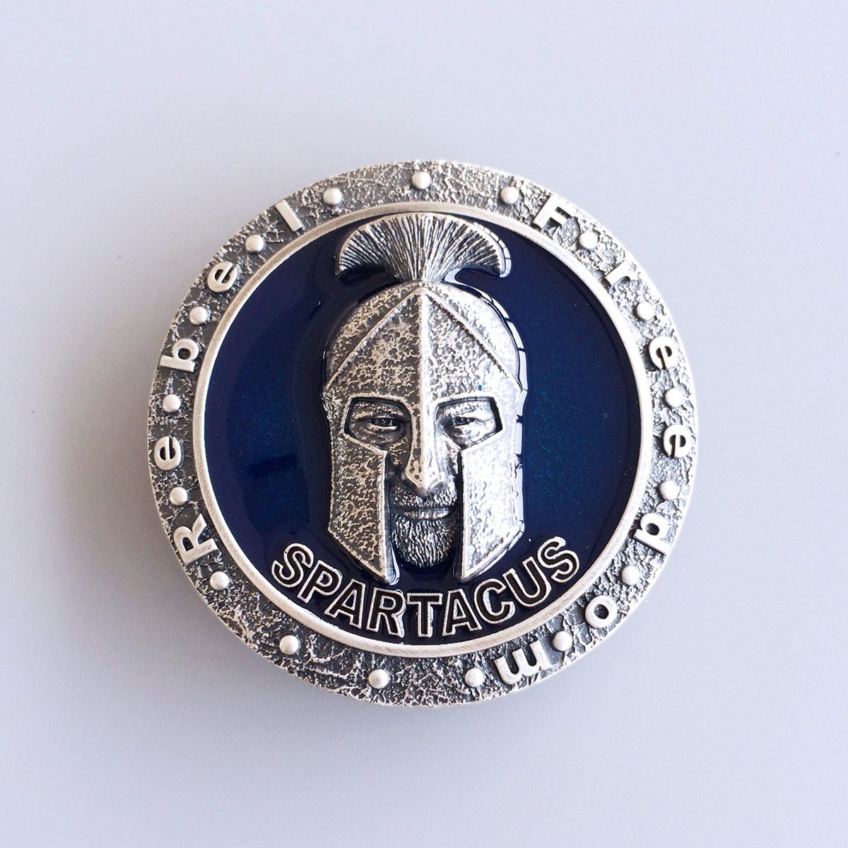 Vintage Silver Spartacus Belt Buckle Gurtelschnalle Boucle de ceinture GU039SL