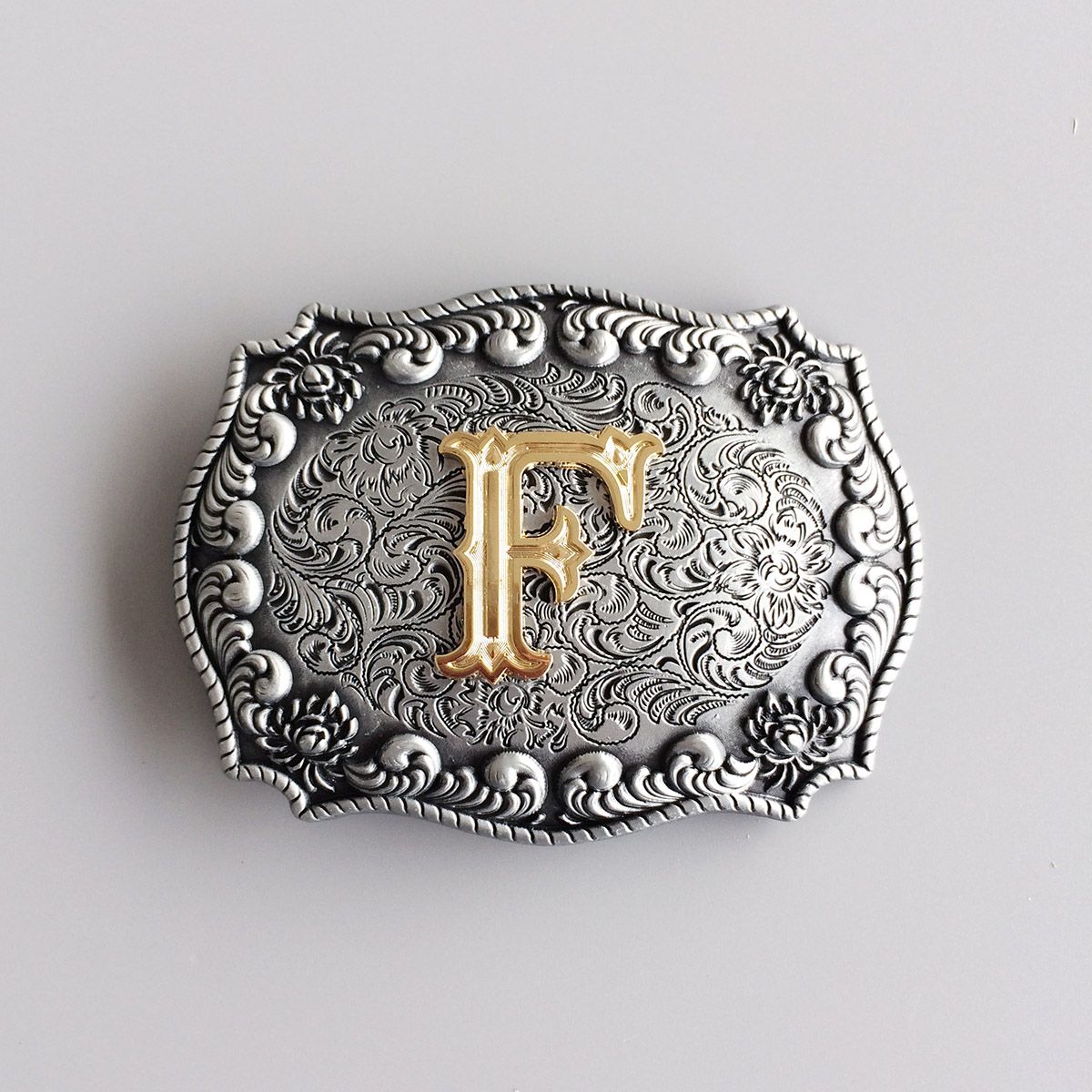 Initial Letter F Cowboy Cowgirl Western Belt Buckle Hebilla also Stock in the US