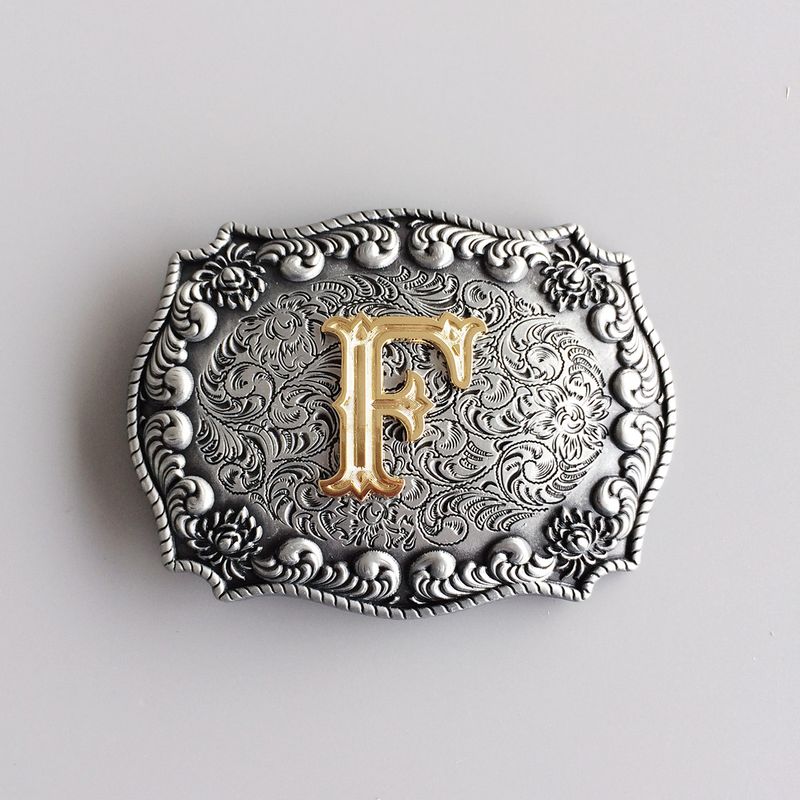 Initial Letter F Cowboy Cowgirl Western Belt Buckle Hebilla also Stock in the US