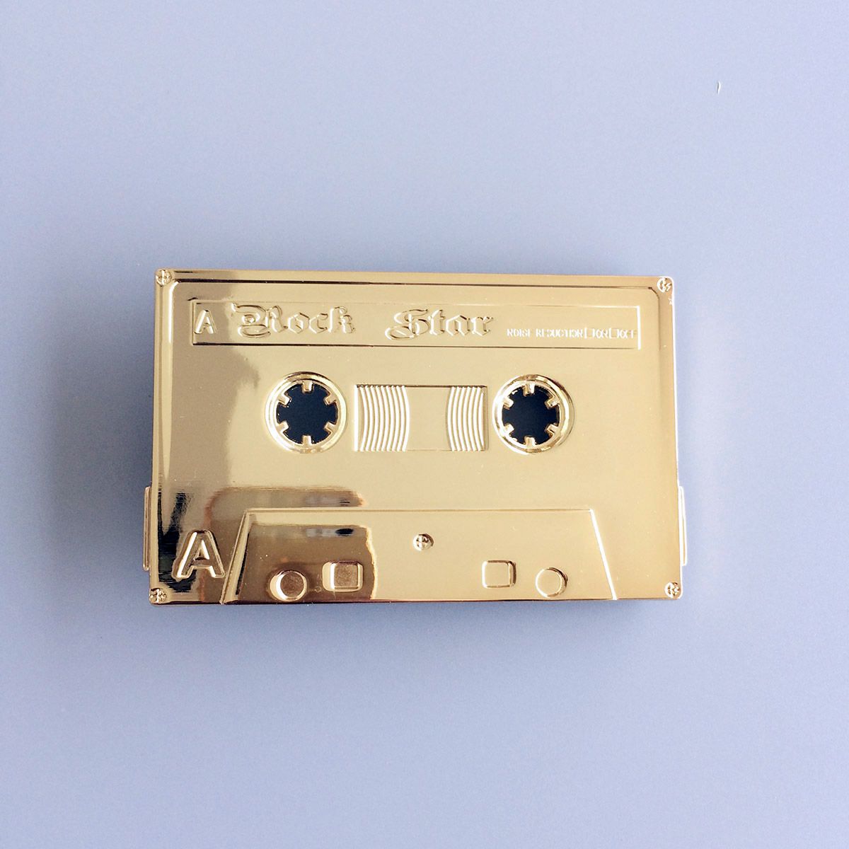 Gold Plated Rock Cassette Tape Music Belt Buckle