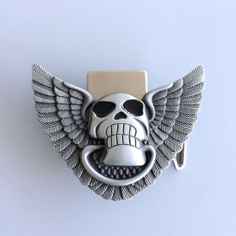 Vintage Angel Wing Skull Belt Buckle BUCKLE-LT014