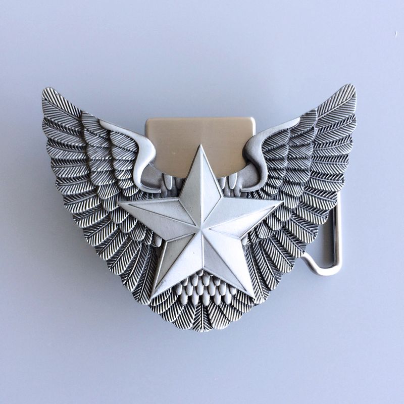 Vintage Angel Wing Star Belt Buckle BUCKLE-LT012