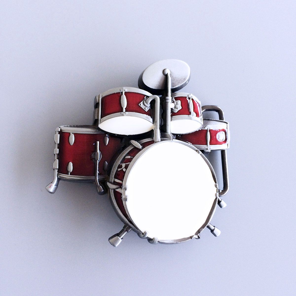 Vintage Style Red Enamel Music Belt Buckle BUCKLE-MU011RD