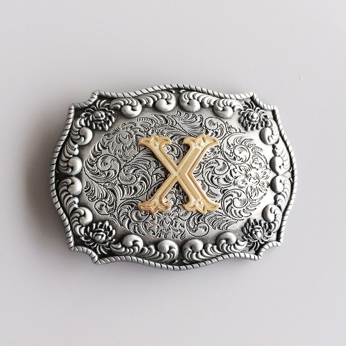 Initial Letter X Cowboy Cowgirl Western Belt Buckle Hebilla