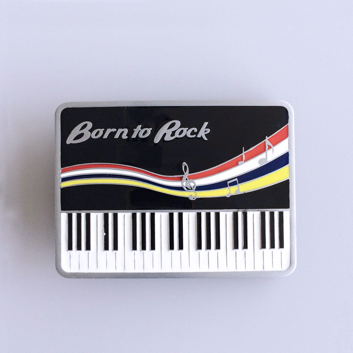Vintage Rock Piano Music Belt Buckle
