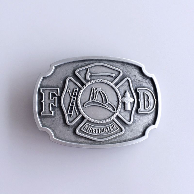 Vintage Fire Hero Firefighter FD Belt Buckle BUCKLE-OC029AS