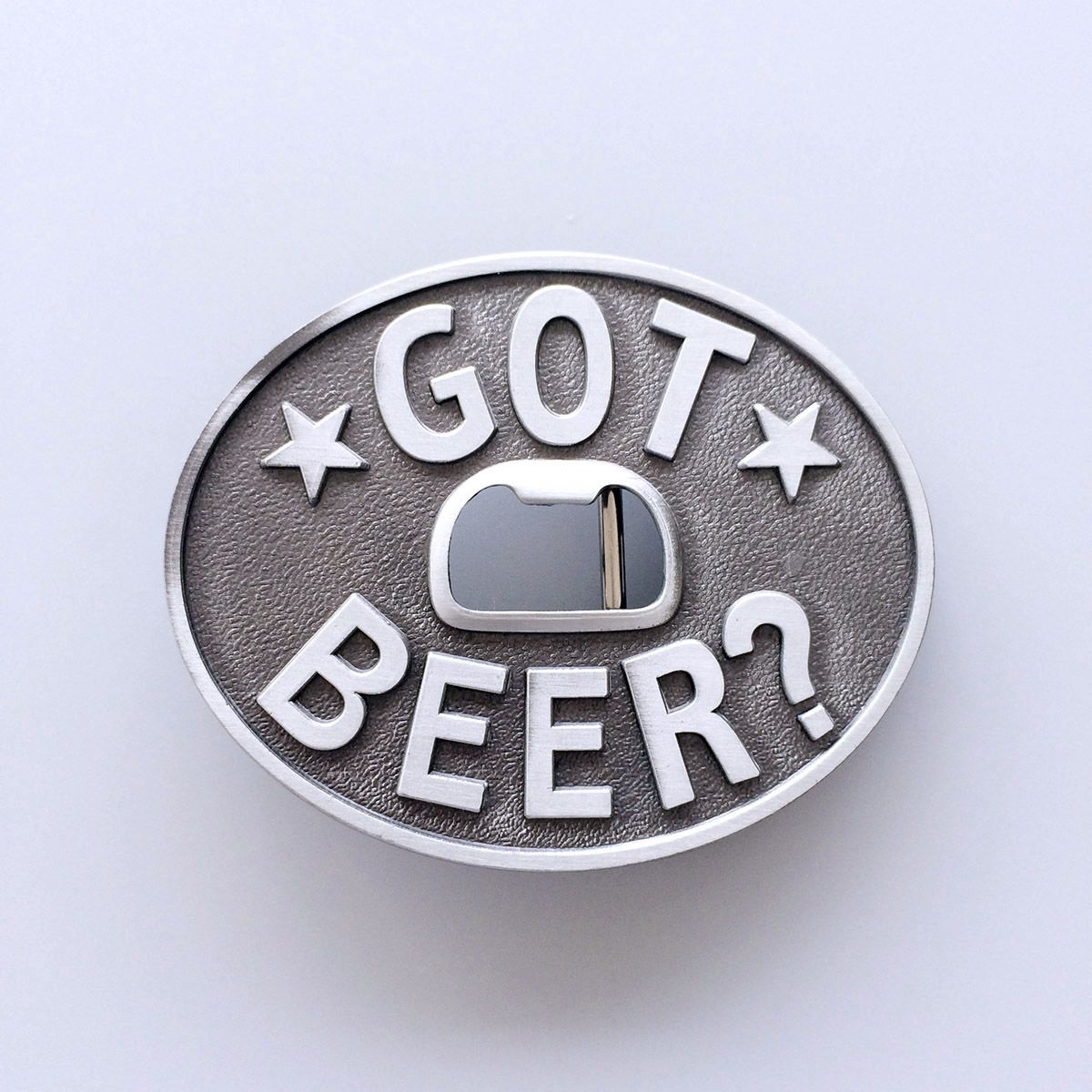 Vintage Style Oval Got Beer Bottle Opener Belt Buckle