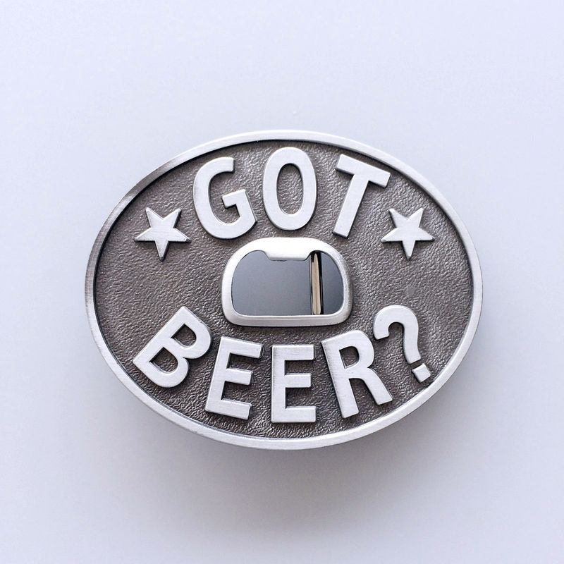 Vintage Style Oval Got Beer Bottle Opener Belt Buckle BUCKLE-OC052AS