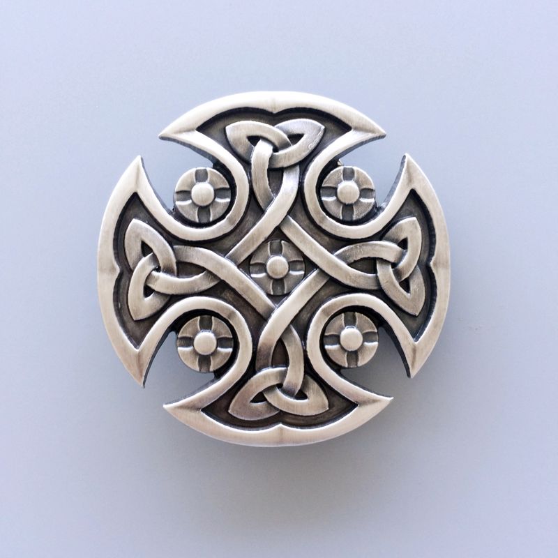 Vintage Silver Plated Celtic Knot Cross Belt Buckle BUCKLE-SK014SL