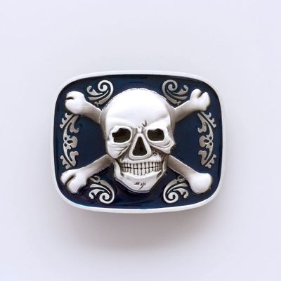 Vintage Style Blue Enamel Tattoo Pirate Bottle Opener Belt Buckle BUCKLE-SK039BOBL
