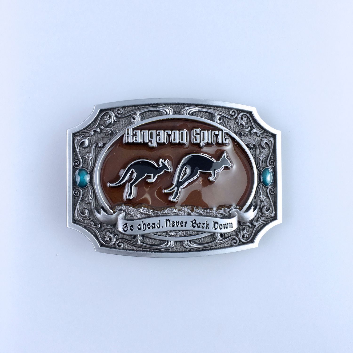 Vintage Australia Kangaroo Western Wildlife Belt Buckle Hebilla