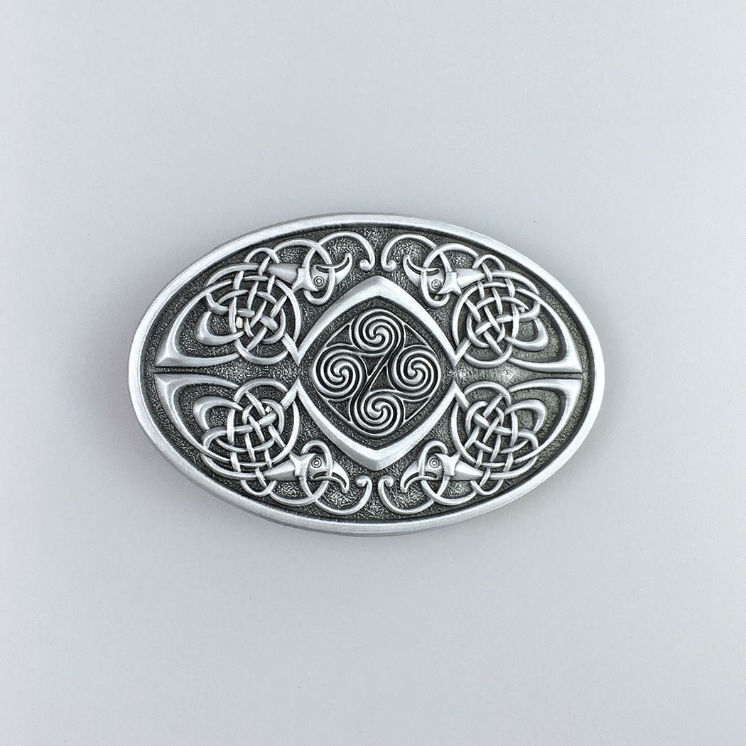 Antique Silver Celtic Legend Phoenix Vintage Oval Western Belt Buckle Hebilla