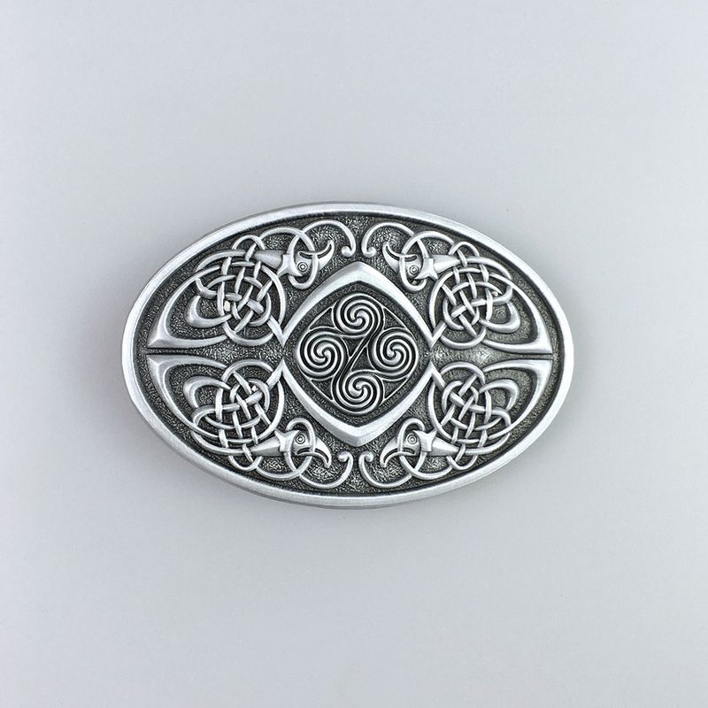 Antique Silver Celtic Legend Phoenix Vintage Oval Western Belt Buckle Hebilla BUCKLE-WT132