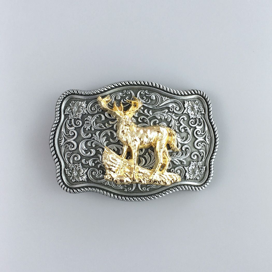 Small Size Vintage Deer Western Belt Buckle Hebilla
