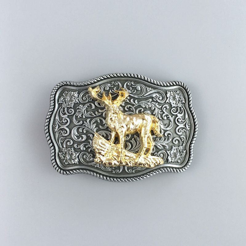 Small Size Vintage Deer Western Belt Buckle Hebilla BUCKLE-WT142DR