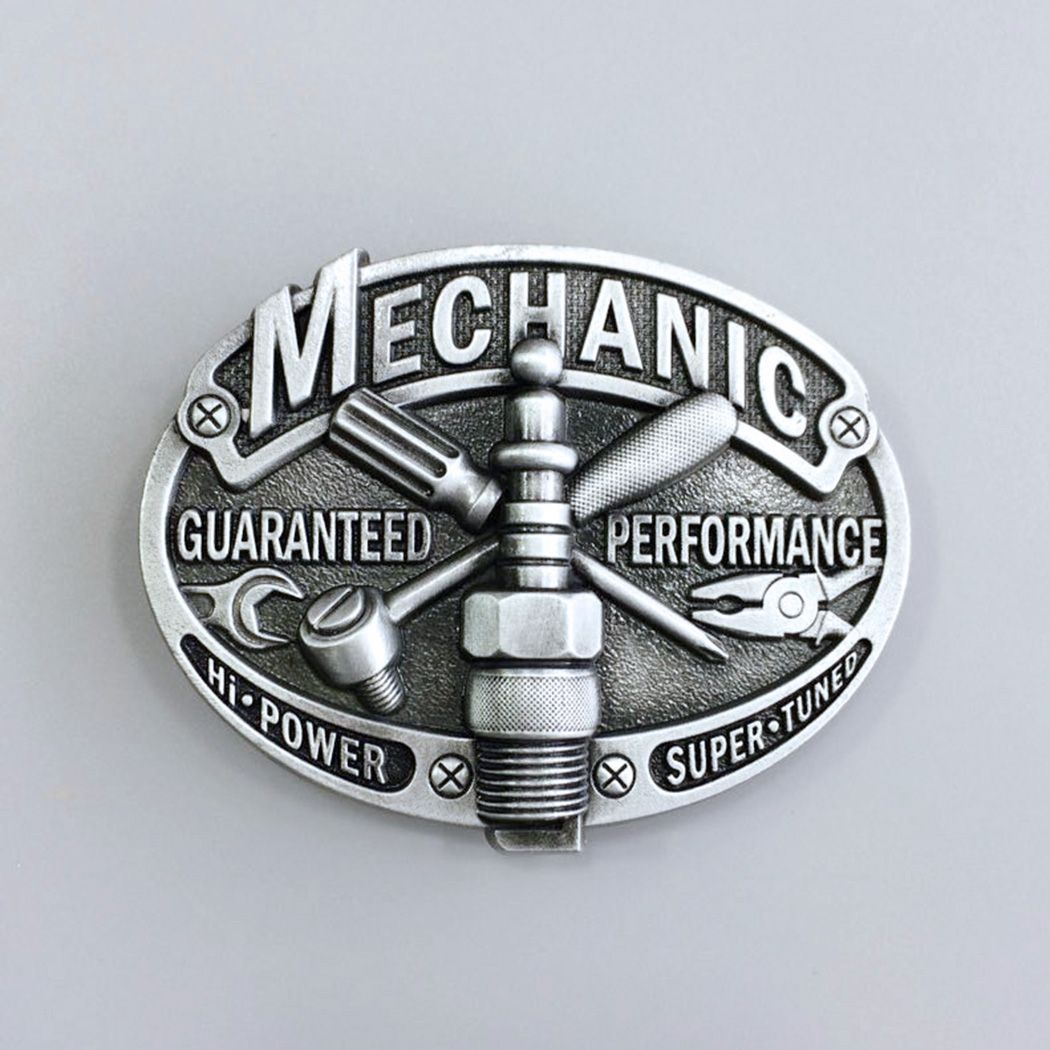 Vintage Style Mechanic Trades Tradesman Belt Buckle