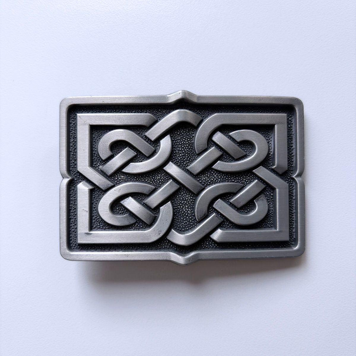 Celtic Cross Knot Rectangle Vintage Belt Buckle