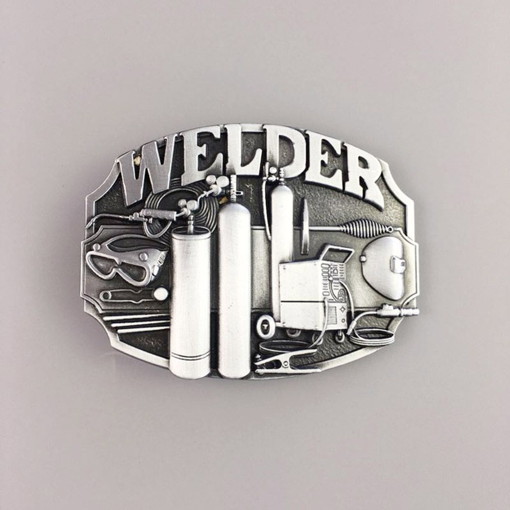 Antique Silver Welder Trades Tradesman Belt Buckle Hebilla also Stock in the US