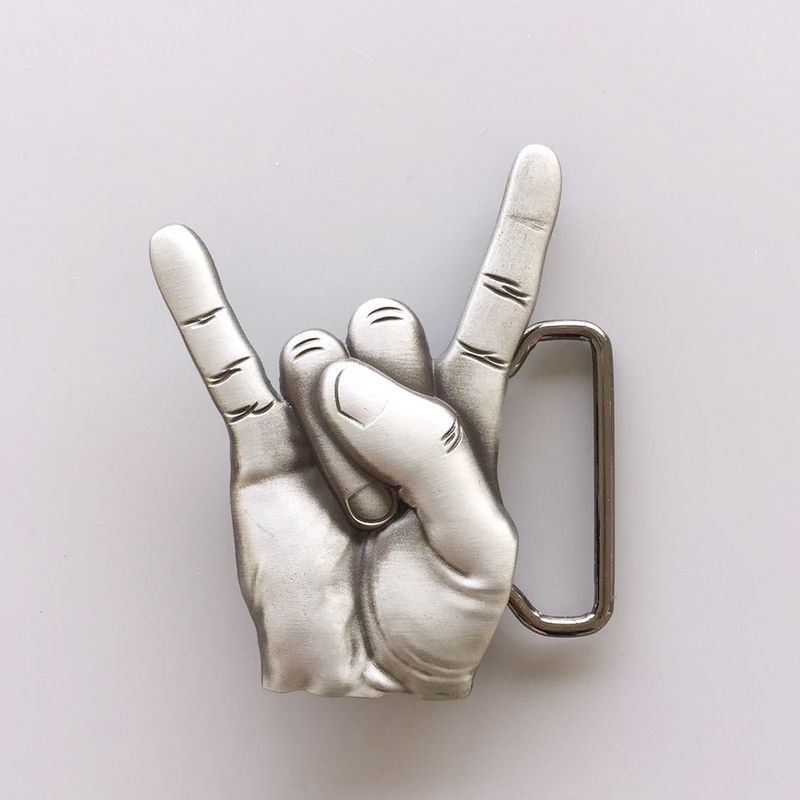 Vintage Sculpting Finger V Hand Belt Buckle Gurtelschnalle Boucle de ceinture Hebilla BUCKLE-3D015