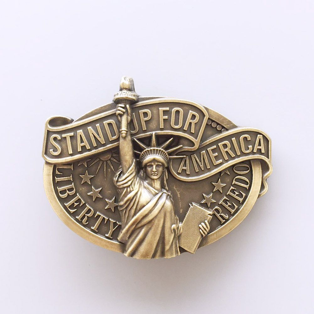Vintage Bronze Liberty Enlightening the World Belt Buckle Gurtelschnalle Boucle de ceinture Hebilla BUCKLE-3D037AB