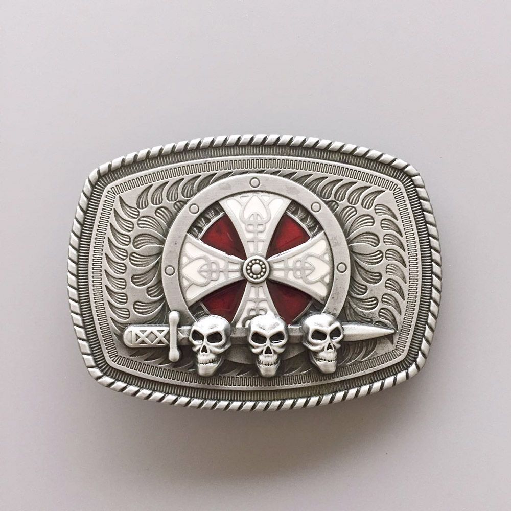 Vintage Enamel Celtic Shield Skull Sword Belt Buckle Gurtelschnalle Boucle de ceinture Hebilla BUCKLE-3D036