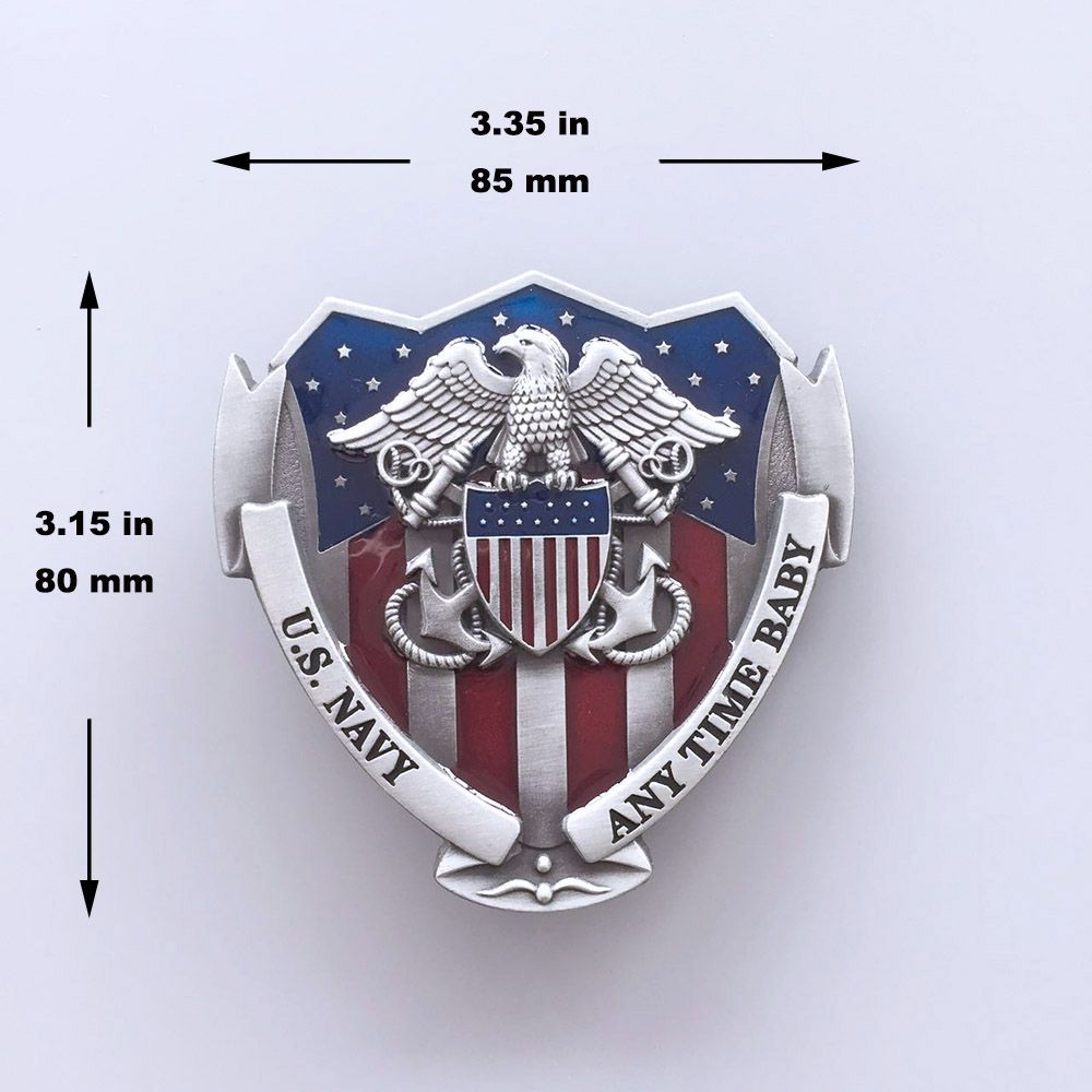 Vintage Style Enamel American Hero Belt Buckle