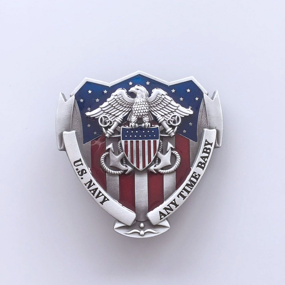 Vintage Style Enamel American Hero Belt Buckle BUCKLE-3D048