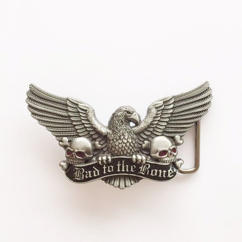 Vintage Style Wings Skulls Enamel Belt Buckle Gurtelschnalle Boucle de ceinture Hebilla BUCKLE-3D042