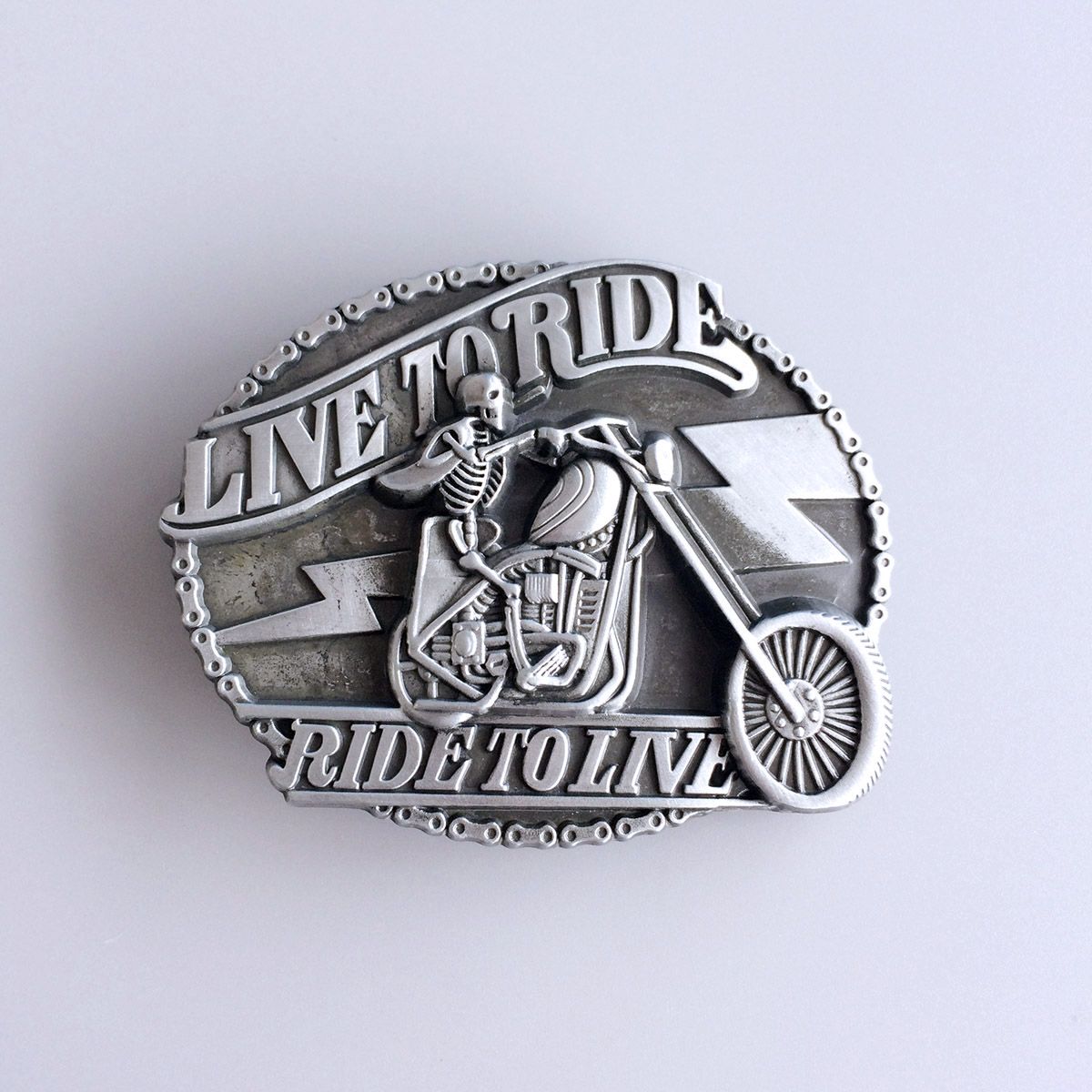 Vintage Style Emo Skull Belt Buckle Without Enamel