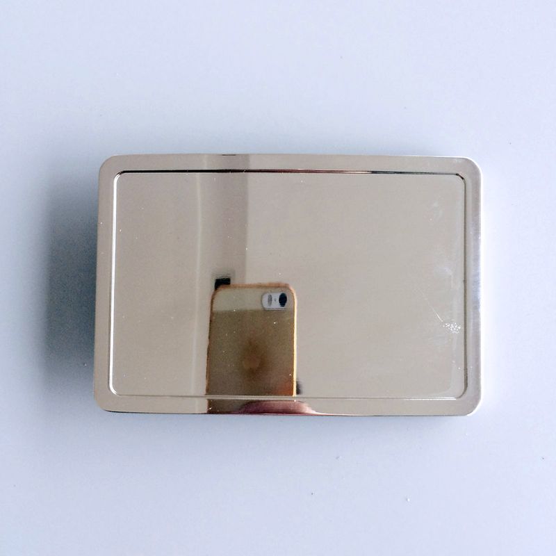 Bright Silver Rectangle Blank Belt Buckle Custom Belt Buckle