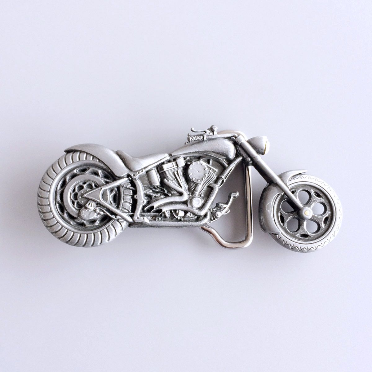 Vintage 3D Heavy Metal Motorcycle Belt Buckle