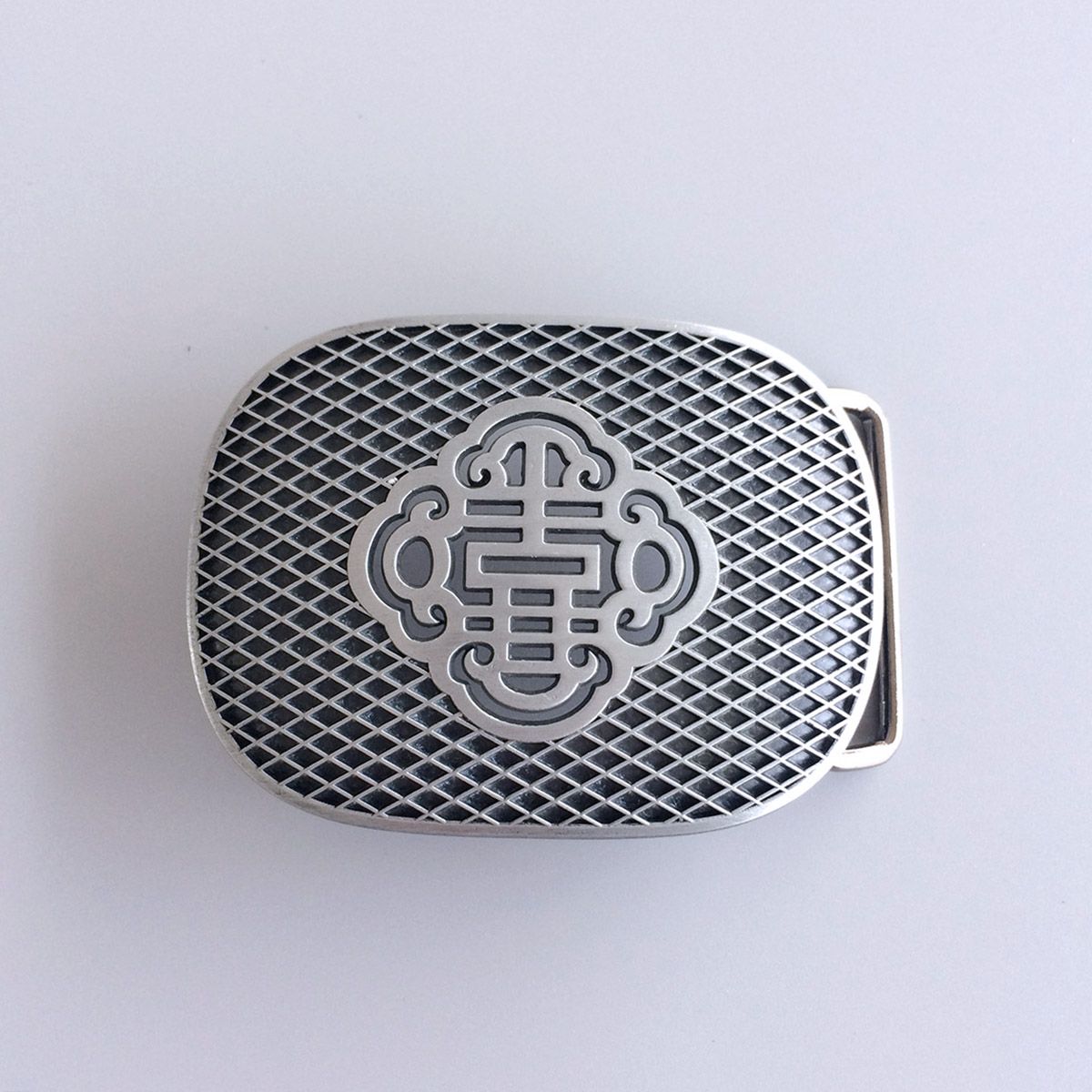 Antique Silver Vintage Style Reticulate Knot Wedding Belt Buckle