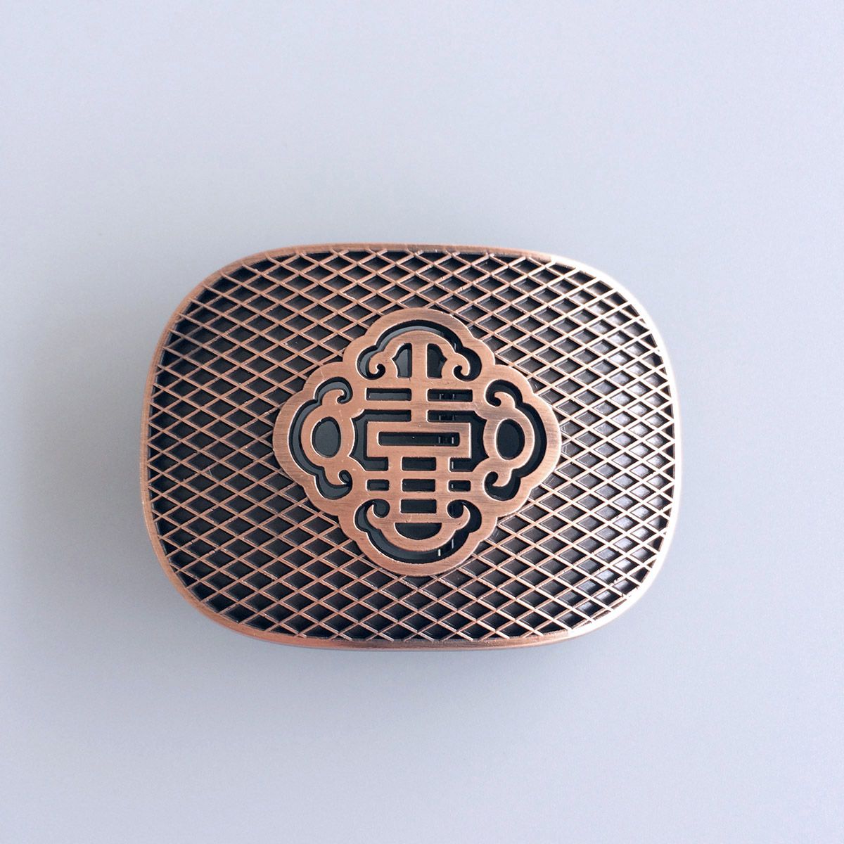 Vintage Bronze Plated Reticulate Knot Wedding Belt Buckle