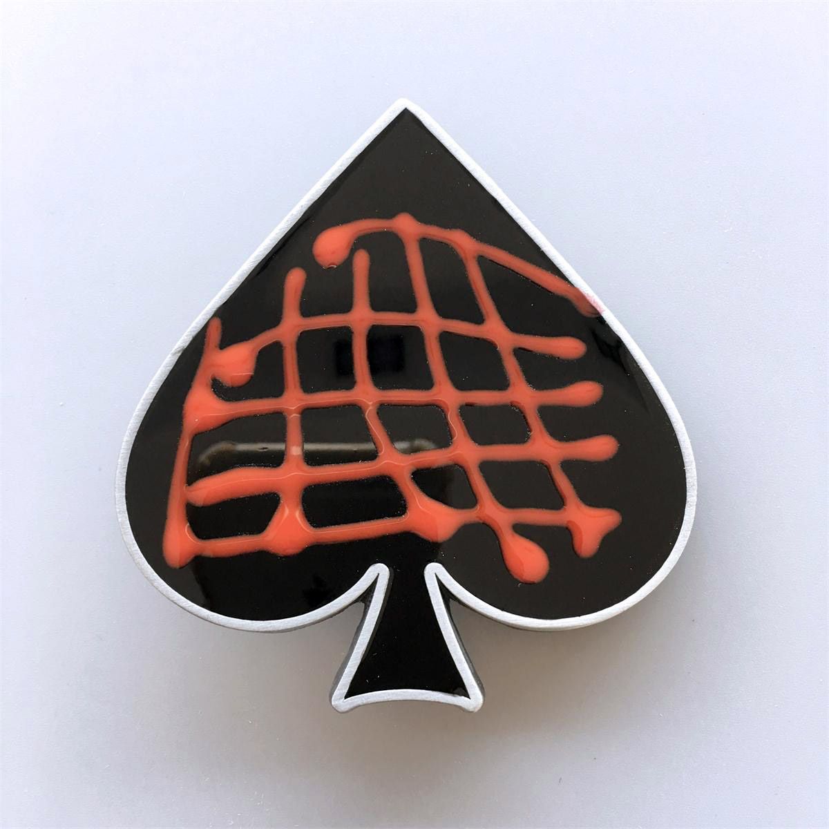 Vintage Style Enamel Doodle Belt Buckle