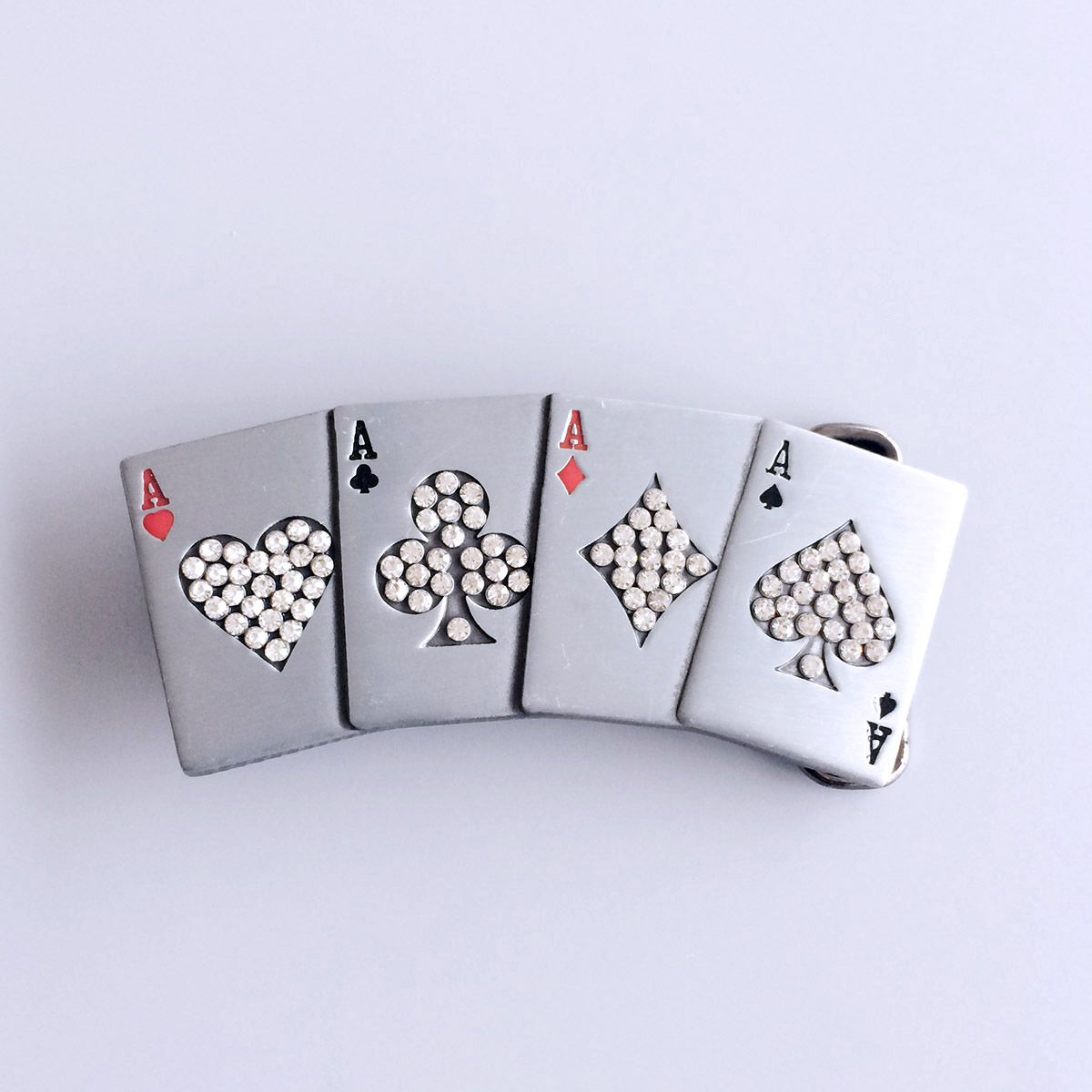 Clear Rhinestone Bling Belt Buckle