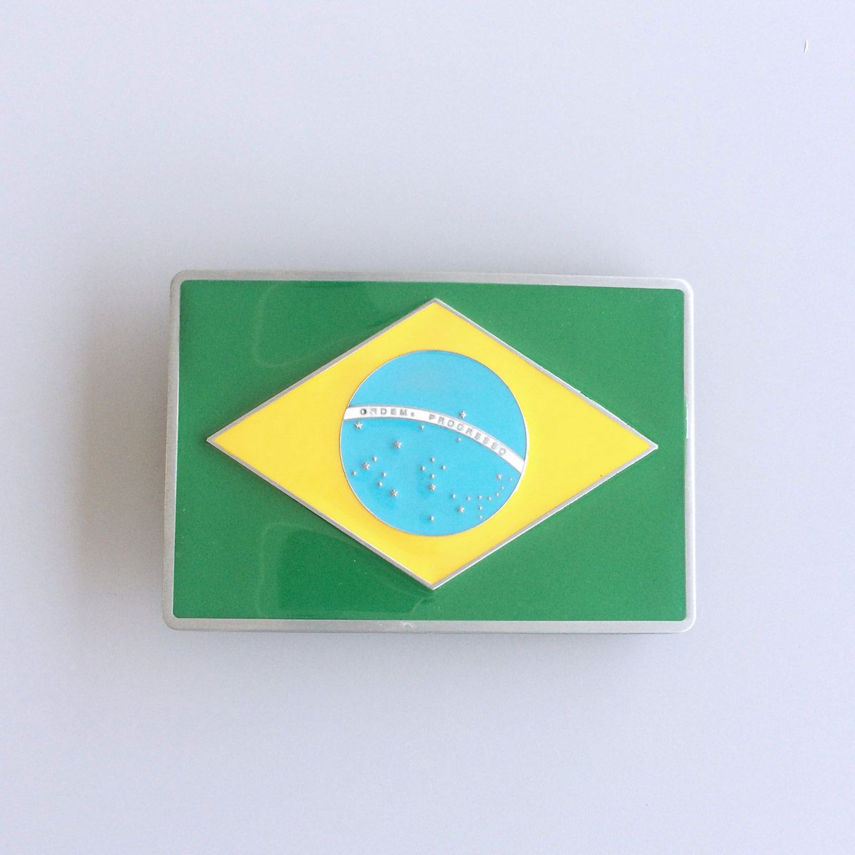 Vintage Brazil Flag Belt Buckle BUCKLE-FG004