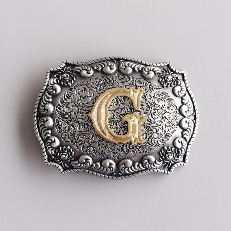 Initial Letter G Cowboy Cowgirl Belt Buckle Hebilla also Stock in the US