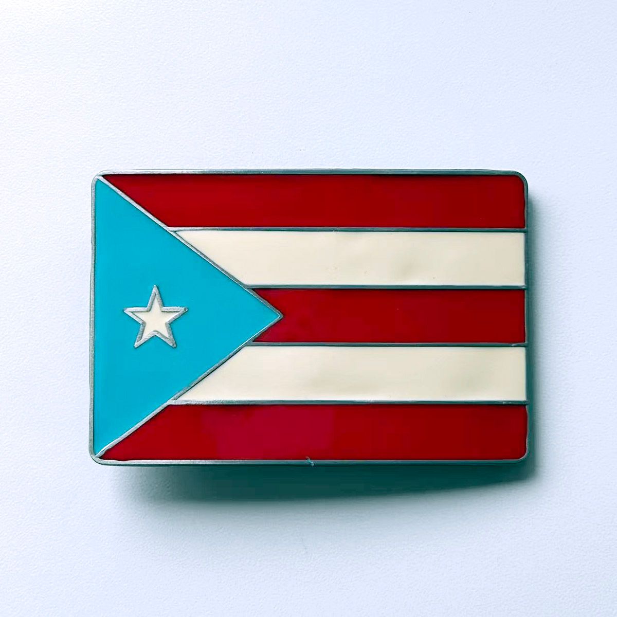 Vintage Puerto Rico Flag Belt Buckle