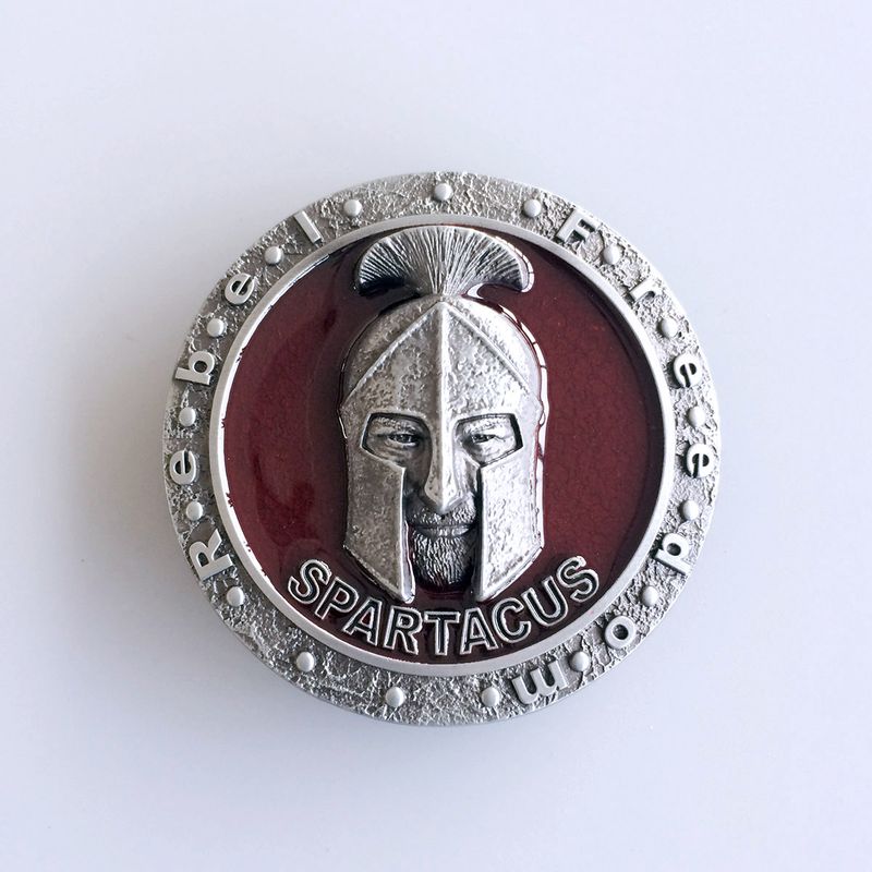 Red Enamel Spartacus Belt Buckle Gurtelschnalle Boucle de ceinture GU039RD