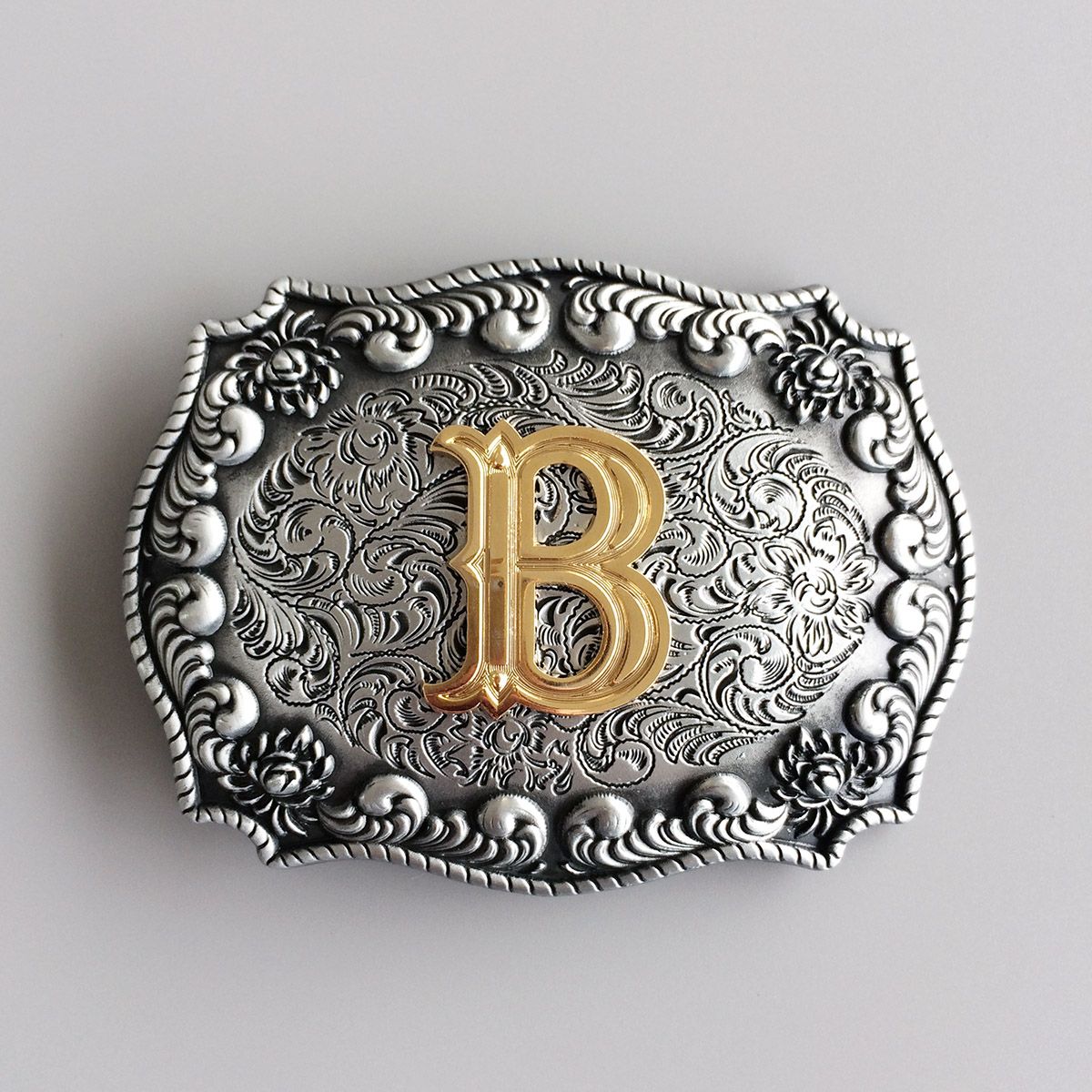 Vintage Style Letter B Cowboy Cowgirl Belt Buckle Hebilla