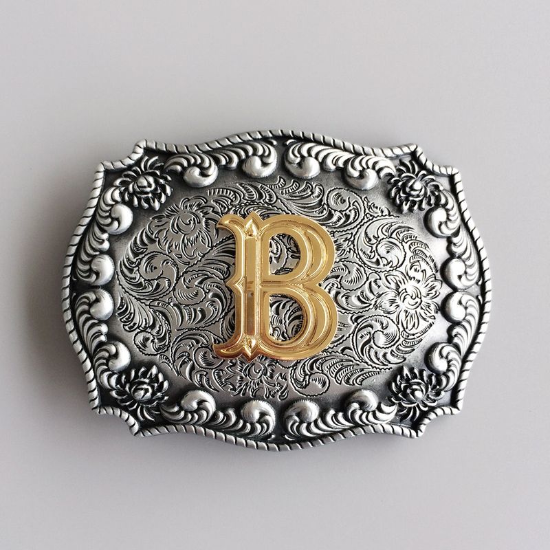 Vintage Style Letter B Cowboy Cowgirl Belt Buckle Hebilla