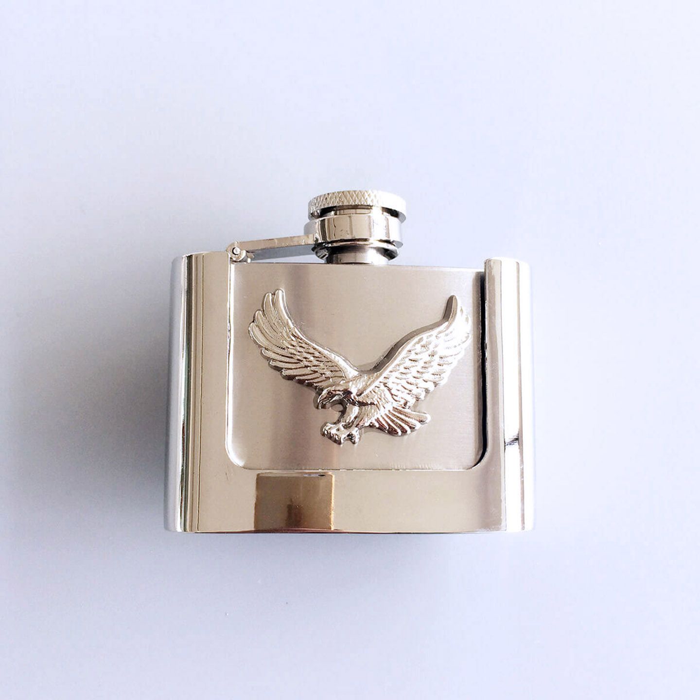 Fly Eagle Two Ounce Stainless Steel Flask Belt Buckle