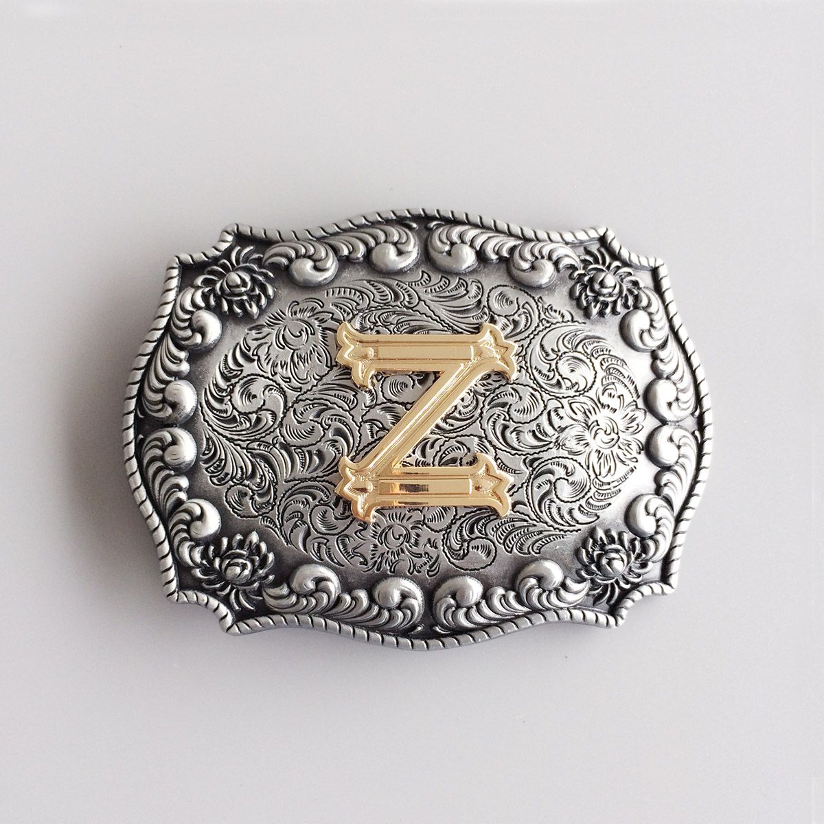 Initial Letter Z Cowboy Cowgirl Western Belt Buckle Hebilla