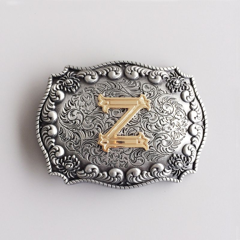Initial Letter Z Cowboy Cowgirl Western Belt Buckle Hebilla