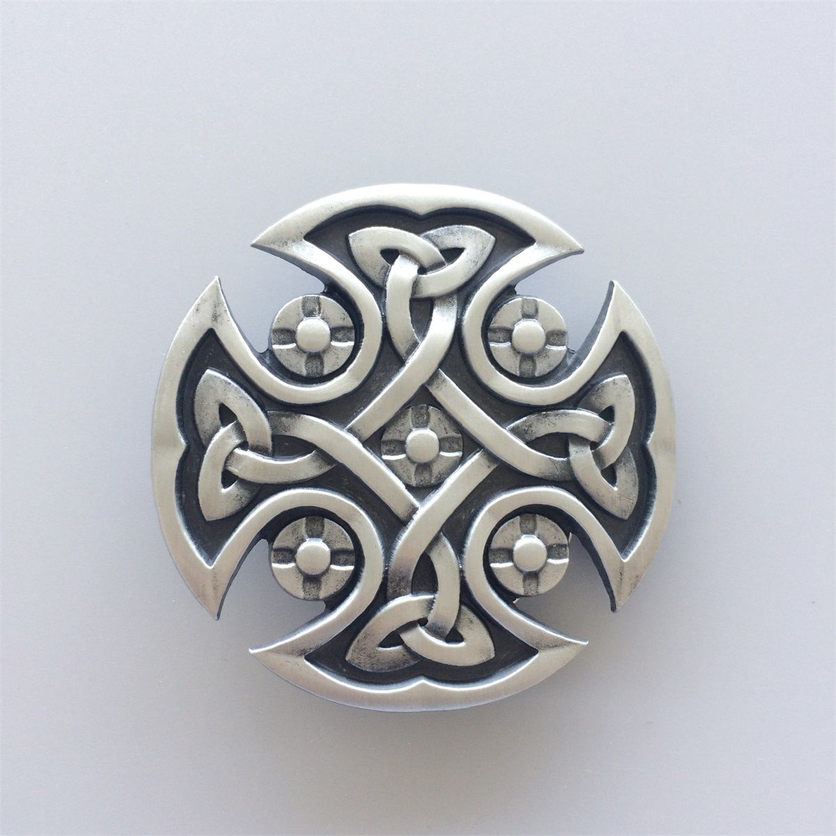 Vintage Style Celtic Knot Cross Belt Buckle