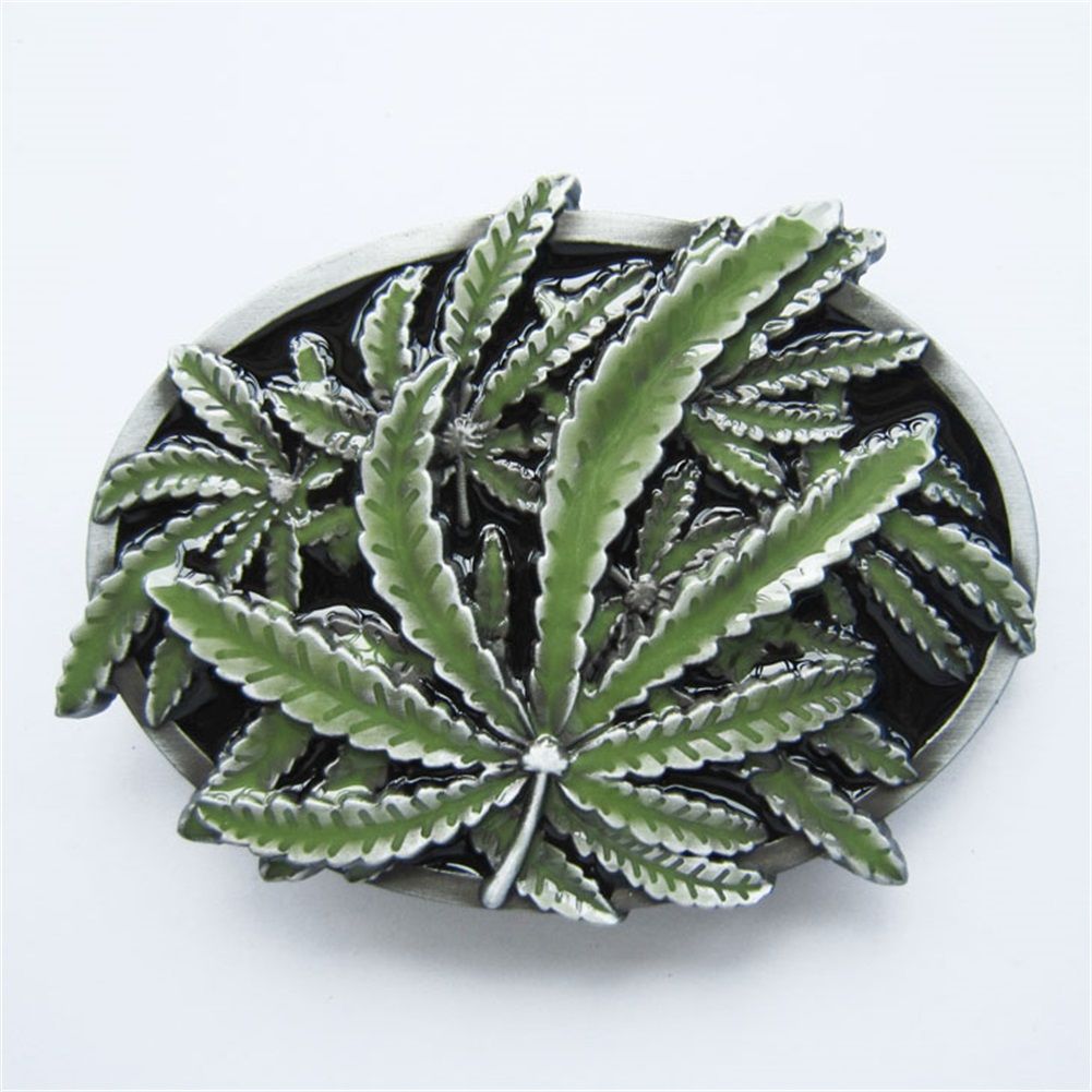 Western Leaf Enamel Belt Buckle