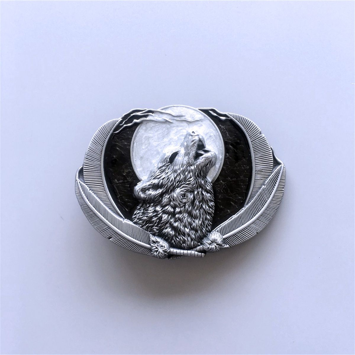 Vintage Style Western Moon Oval Belt Buckle Hebilla