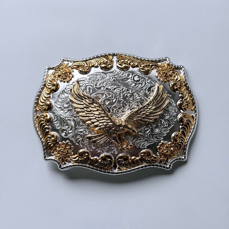 Double Plated Color Fly Eagle Western Belt Buckle Hebilla BUCKLE-WT128SG