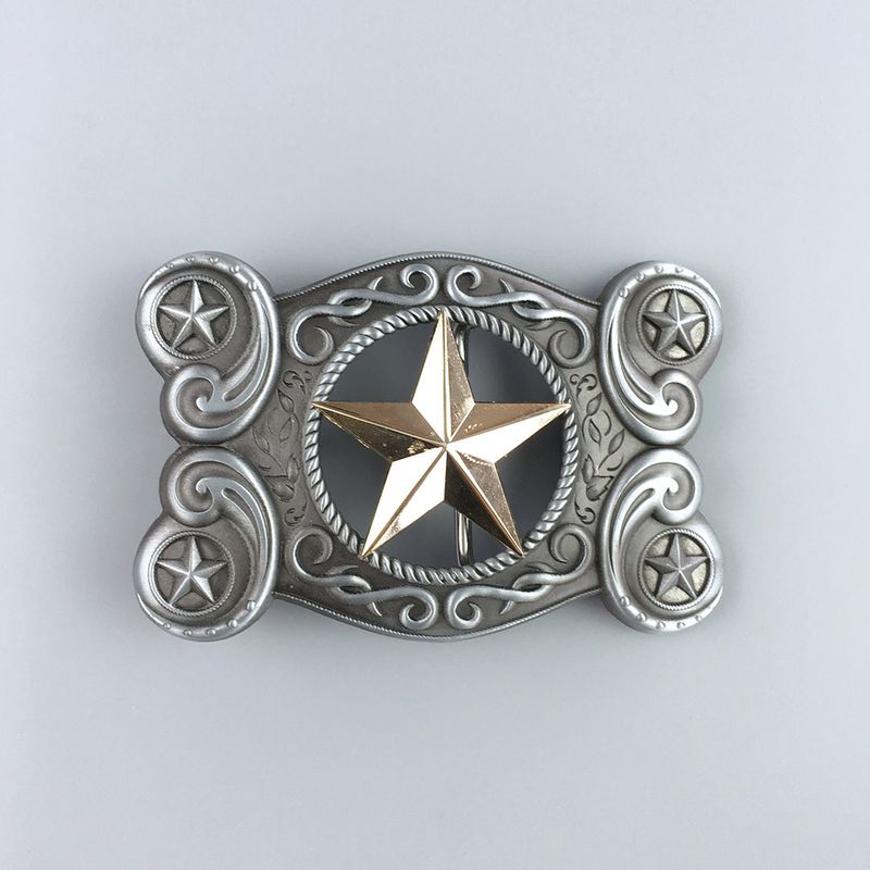 Vintage Western Celtic Golden Star Belt Buckle Hebilla BUCKLE-WT131GD