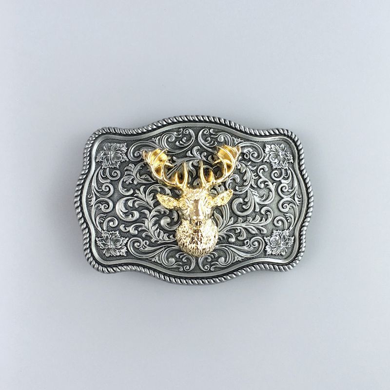 Small Size Vintage Deer Head Western Belt Buckle Hebilla BUCKLE-WT142DH